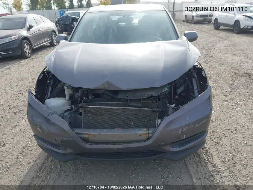 2017 HONDA HR-V VIN 3CZRU6H36HM101110 — фото 6