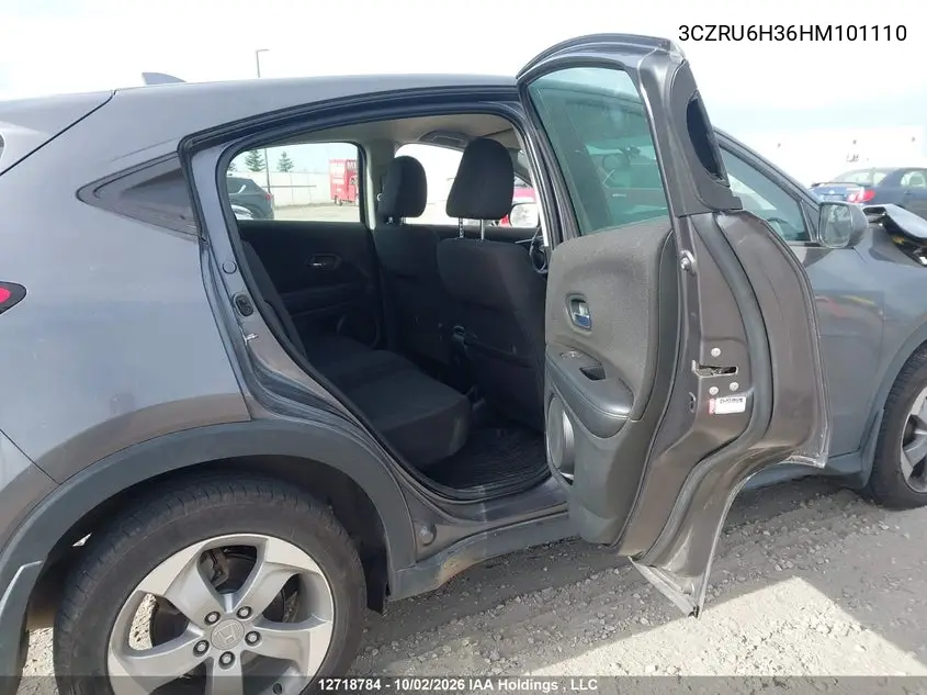 2017 HONDA HR-V VIN 3CZRU6H36HM101110 — фото 8