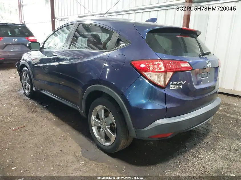2017 HONDA HR-V VIN 3CZRU5H78HM720045 — фото 3