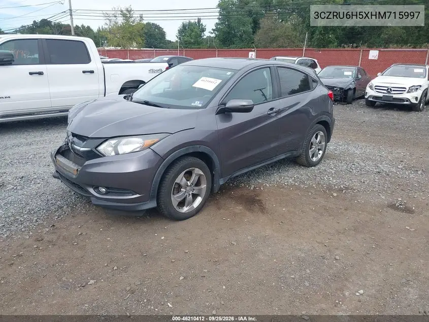 2017 HONDA HR-V VIN 3CZRU6H5XHM715997 — фото 2