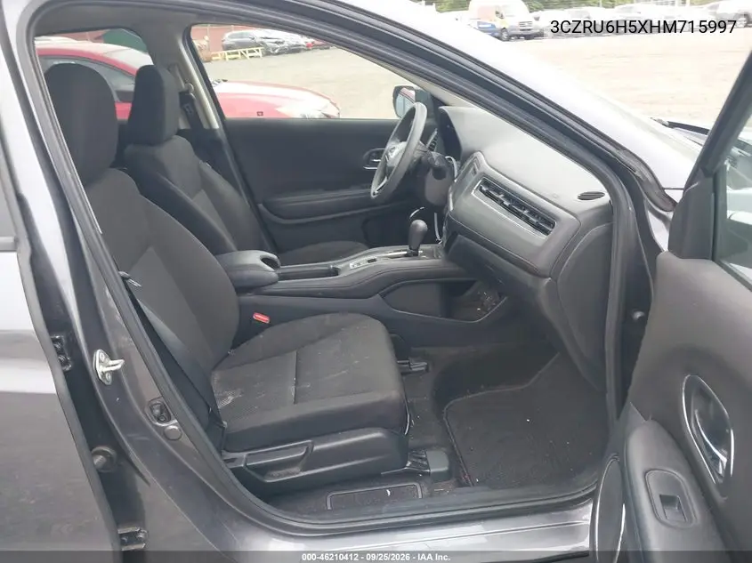 2017 HONDA HR-V VIN 3CZRU6H5XHM715997 — фото 5