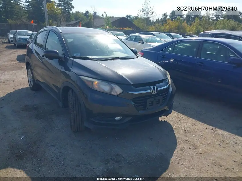 HONDA HR-V 2017, VIN 3CZRU6H70HM729540