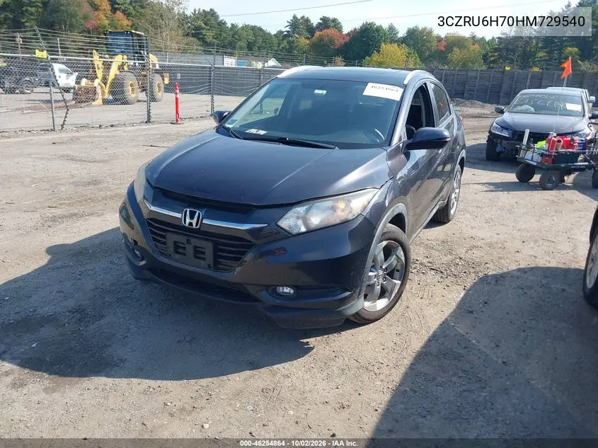 2017 HONDA HR-V VIN 3CZRU6H70HM729540 — фото 2