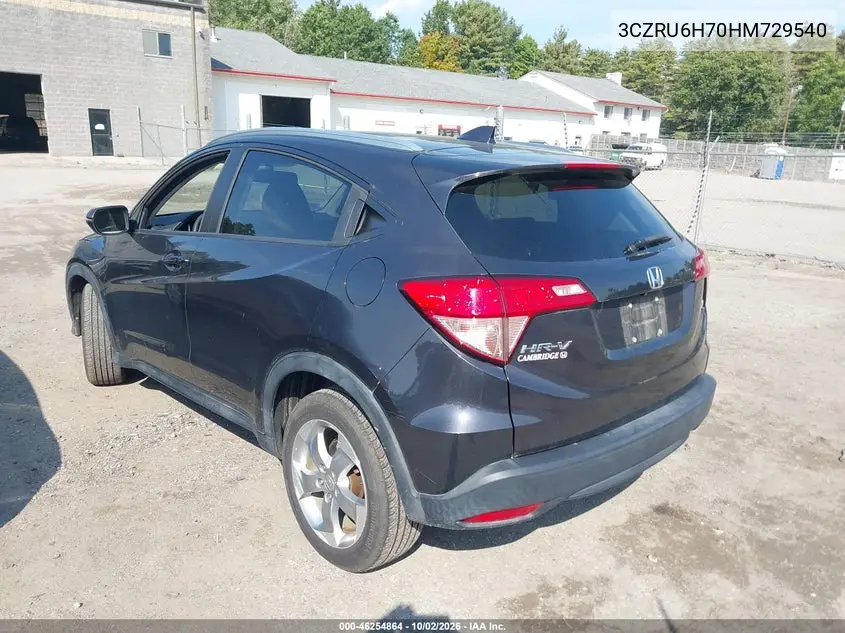 2017 HONDA HR-V VIN 3CZRU6H70HM729540 — фото 3