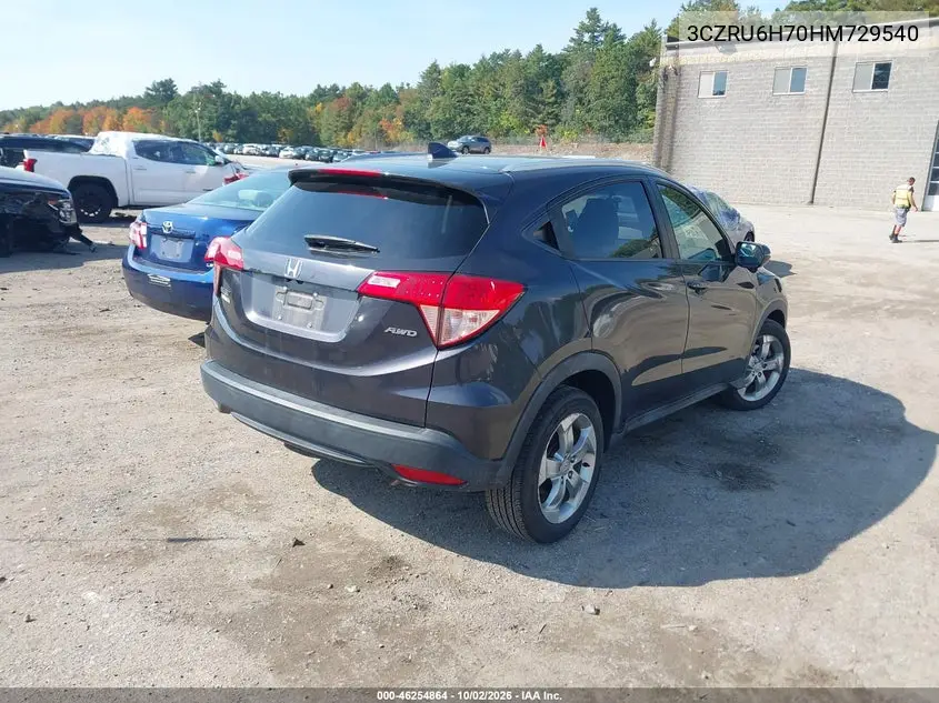 2017 HONDA HR-V VIN 3CZRU6H70HM729540 — фото 4