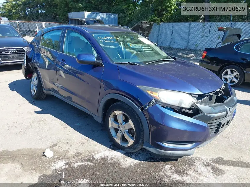 HONDA HR-V 2017, VIN 3CZRU6H3XHM700639