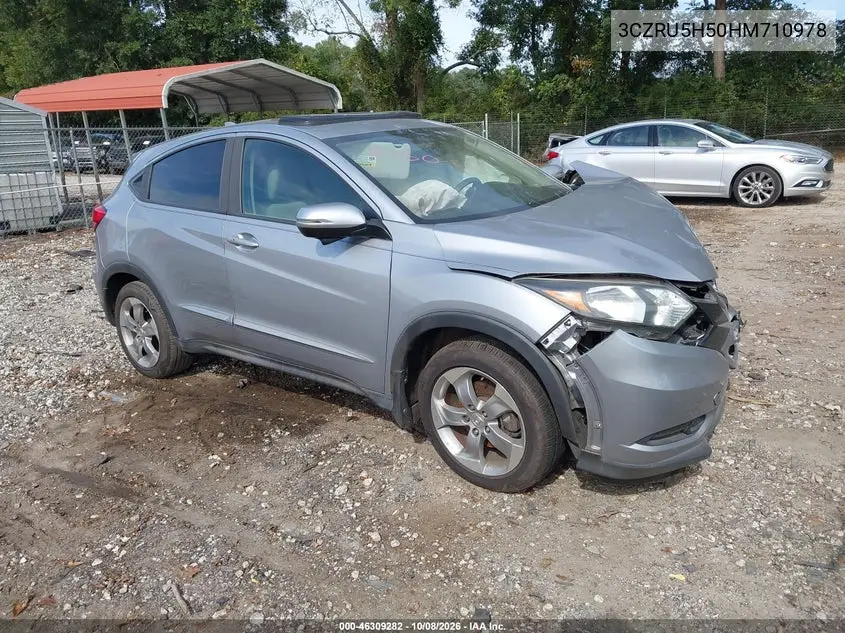 HONDA HR-V 2017, VIN 3CZRU5H50HM710978