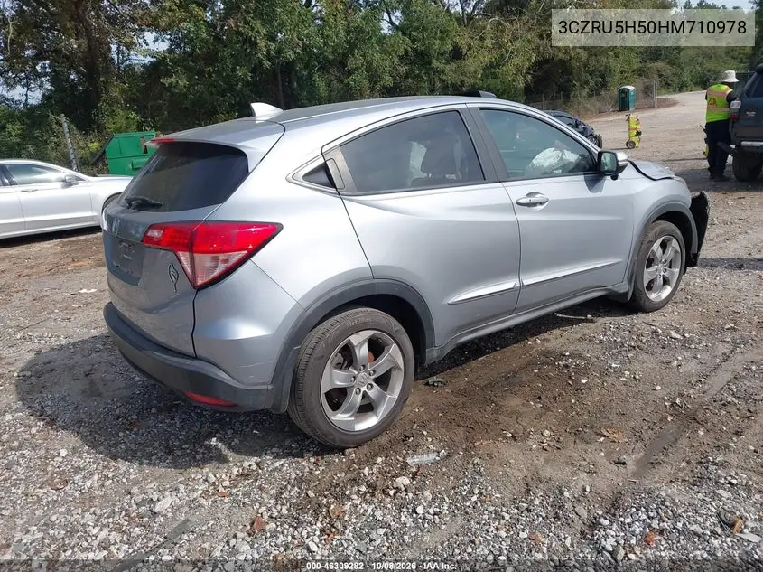 2017 HONDA HR-V VIN 3CZRU5H50HM710978 — фото 4