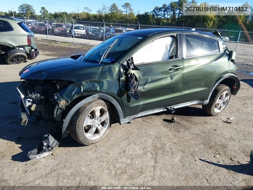 2017 HONDA HR-V VIN 3CZRU5H50HM710432 — фото 2