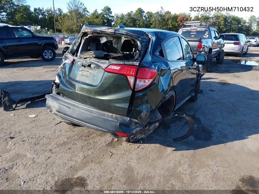 2017 HONDA HR-V VIN 3CZRU5H50HM710432 — фото 4