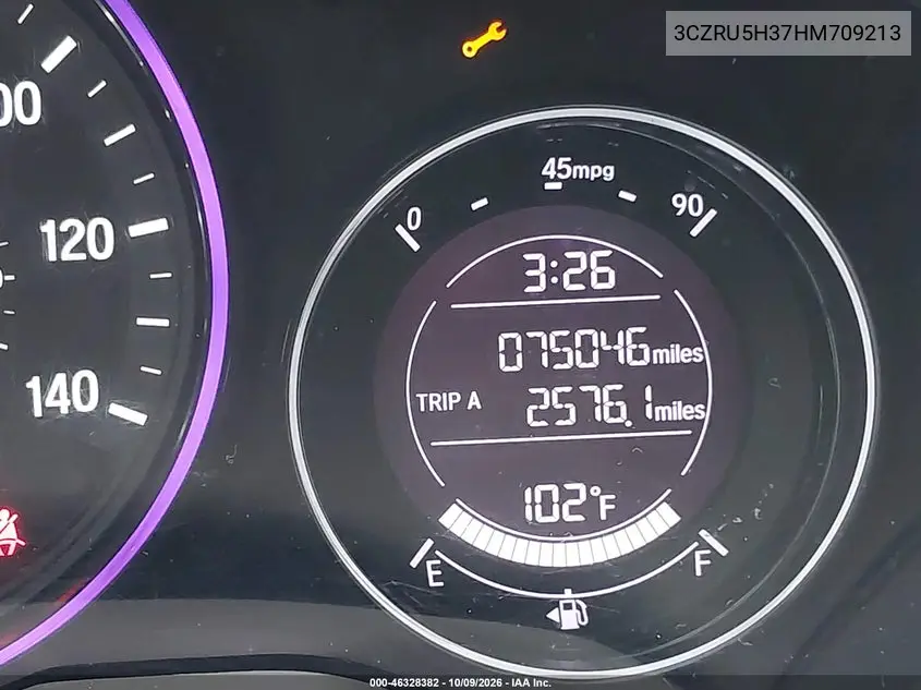 2017 HONDA HR-V VIN 3CZRU5H37HM709213 — фото 15