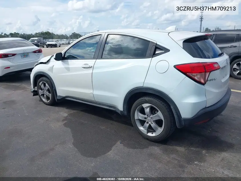 2017 HONDA HR-V VIN 3CZRU5H37HM709213 — фото 3