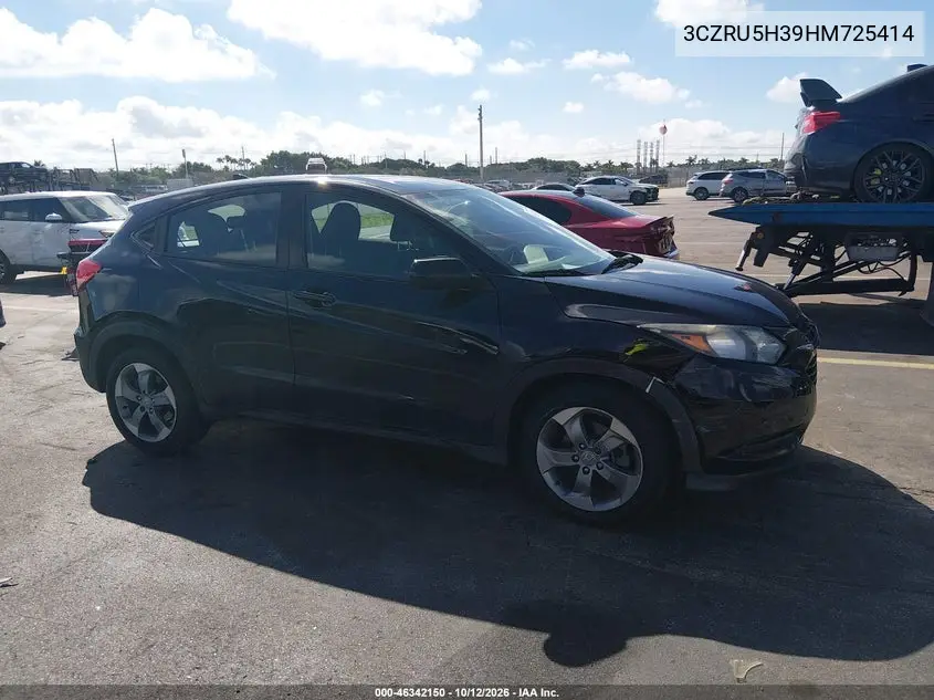 HONDA HR-V 2017, VIN 3CZRU5H39HM725414