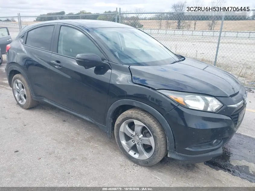 HONDA HR-V 2017, VIN 3CZRU6H53HM706445