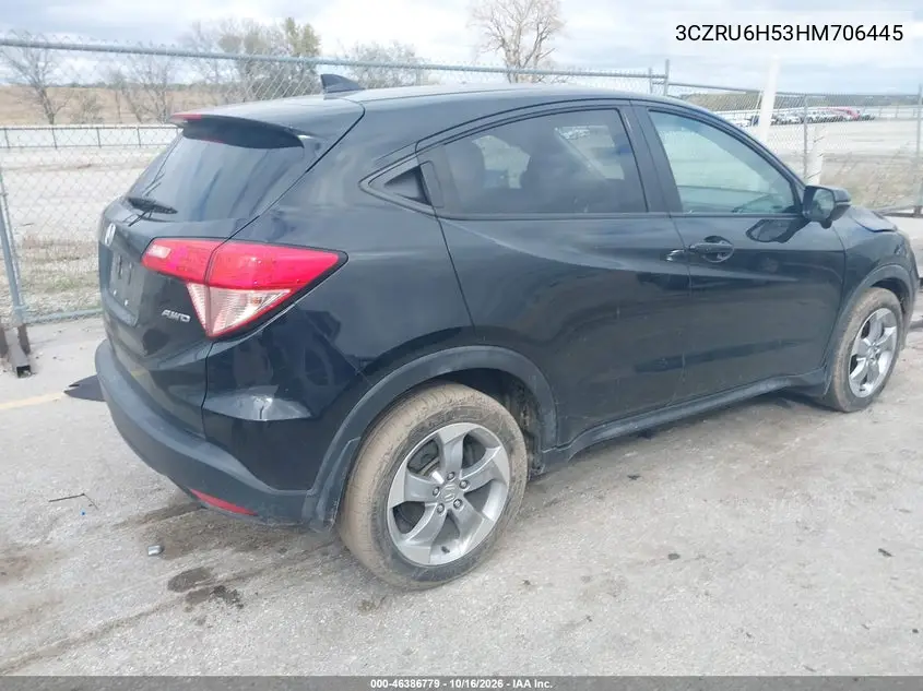 2017 HONDA HR-V VIN 3CZRU6H53HM706445 — фото 4