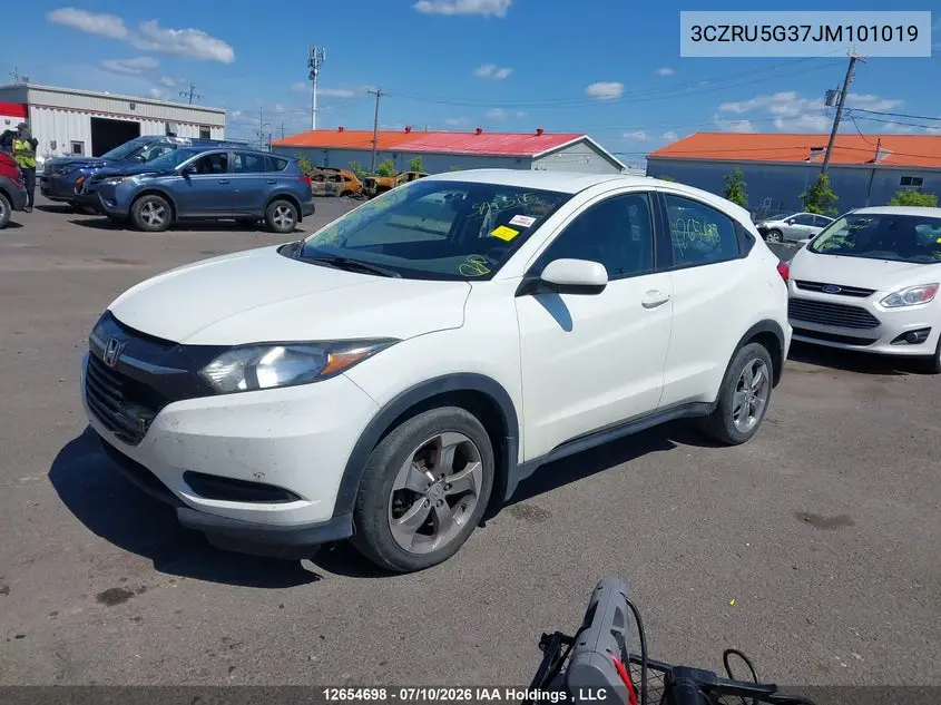 2018 HONDA HR-V VIN 3CZRU5G37JM101019 — фото 2
