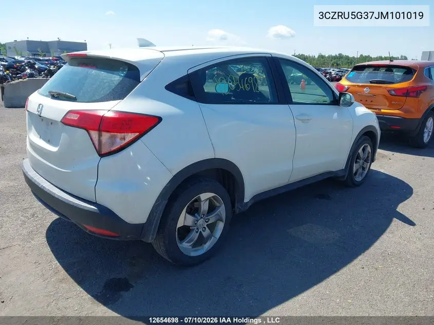 2018 HONDA HR-V VIN 3CZRU5G37JM101019 — фото 4