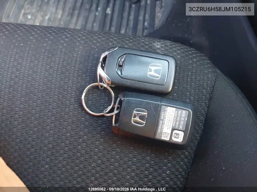 2018 HONDA HR-V VIN 3CZRU6H58JM105215 — фото 11