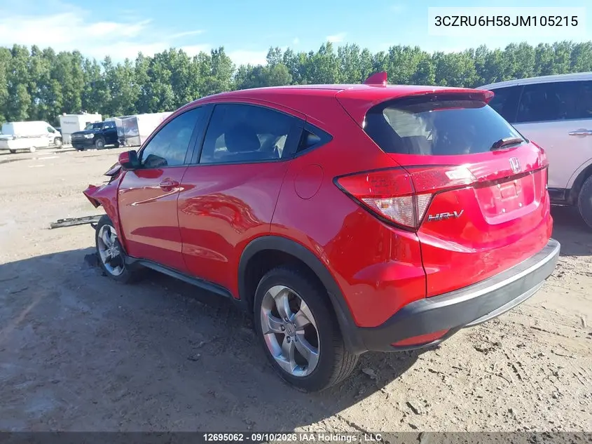 2018 HONDA HR-V VIN 3CZRU6H58JM105215 — фото 3