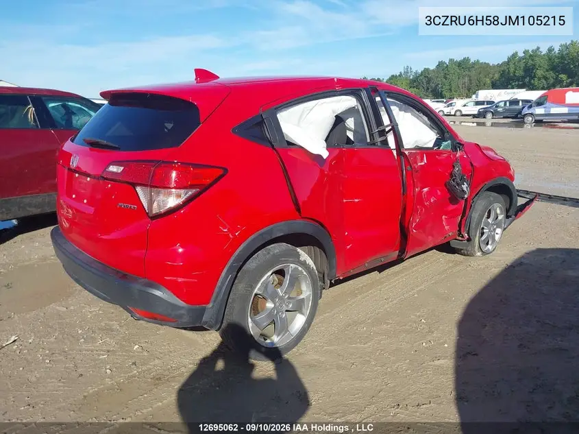 2018 HONDA HR-V VIN 3CZRU6H58JM105215 — фото 4