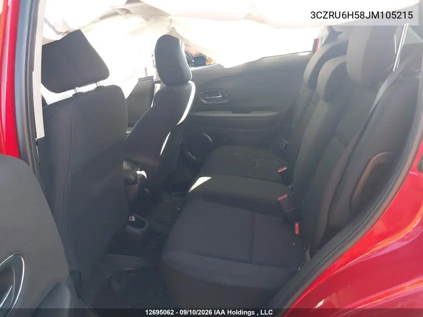 2018 HONDA HR-V VIN 3CZRU6H58JM105215 — фото 8