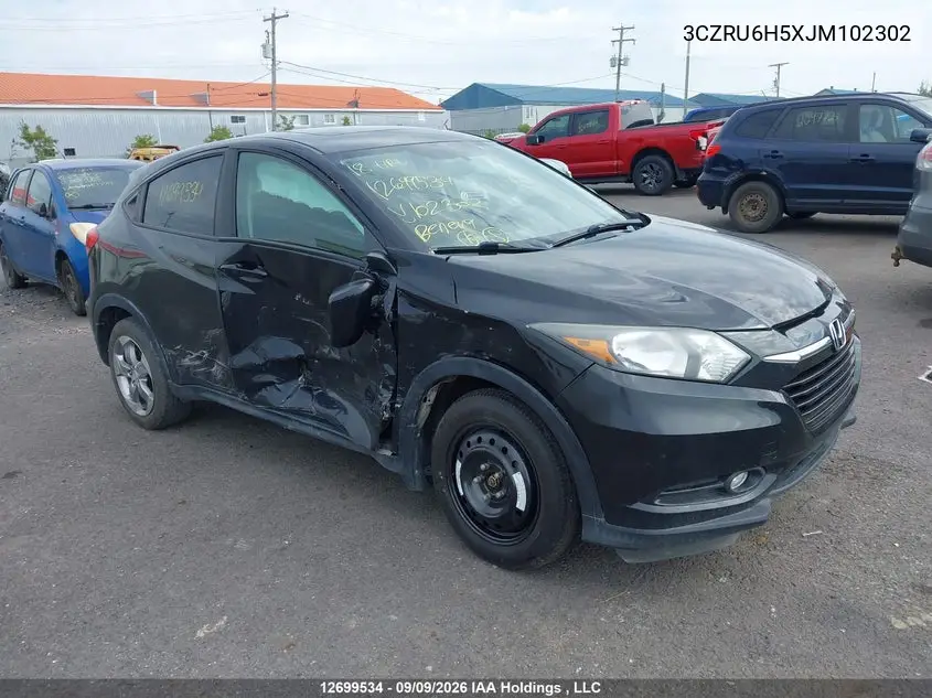 HONDA HR-V 2018, VIN 3CZRU6H5XJM102302