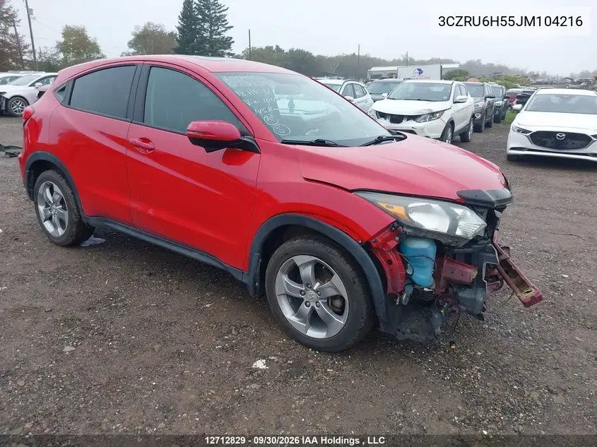 HONDA HR-V 2018, VIN 3CZRU6H55JM104216