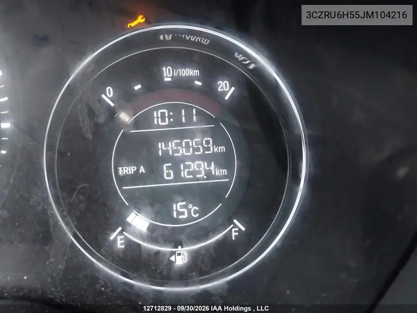 2018 HONDA HR-V VIN 3CZRU6H55JM104216 — фото 16