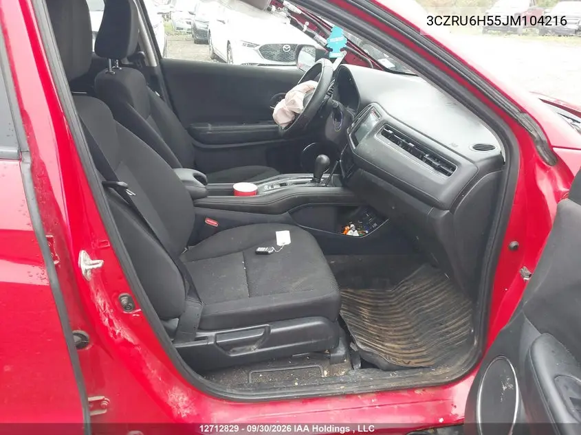 2018 HONDA HR-V VIN 3CZRU6H55JM104216 — фото 5