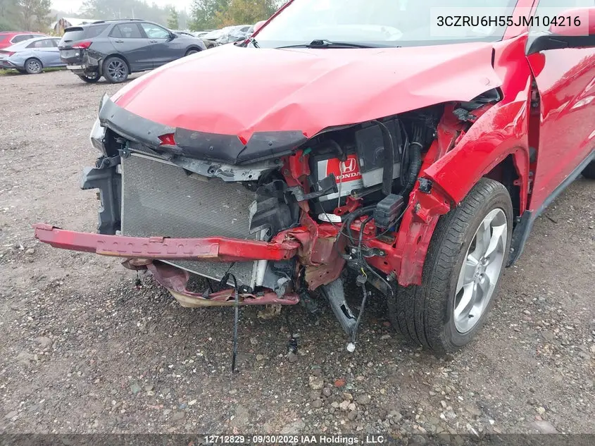 2018 HONDA HR-V VIN 3CZRU6H55JM104216 — фото 6