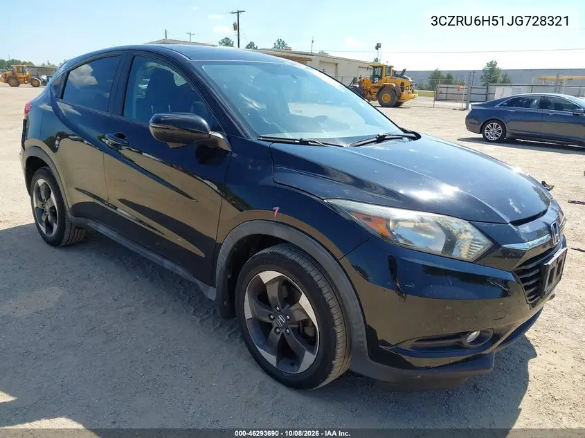 HONDA HR-V 2018, VIN 3CZRU6H51JG728321