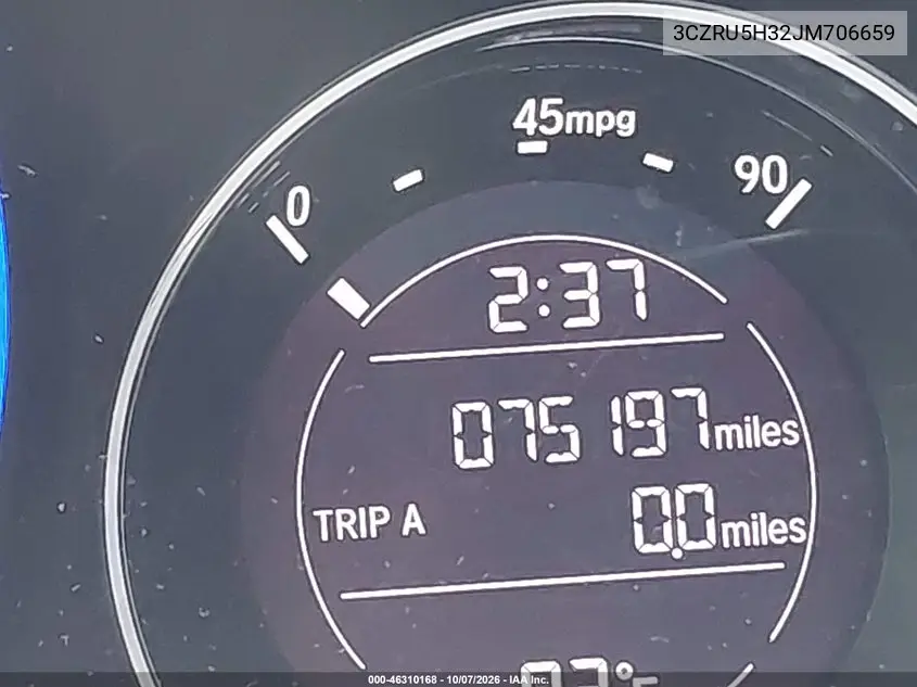 2018 HONDA HR-V VIN 3CZRU5H32JM706659 — фото 15