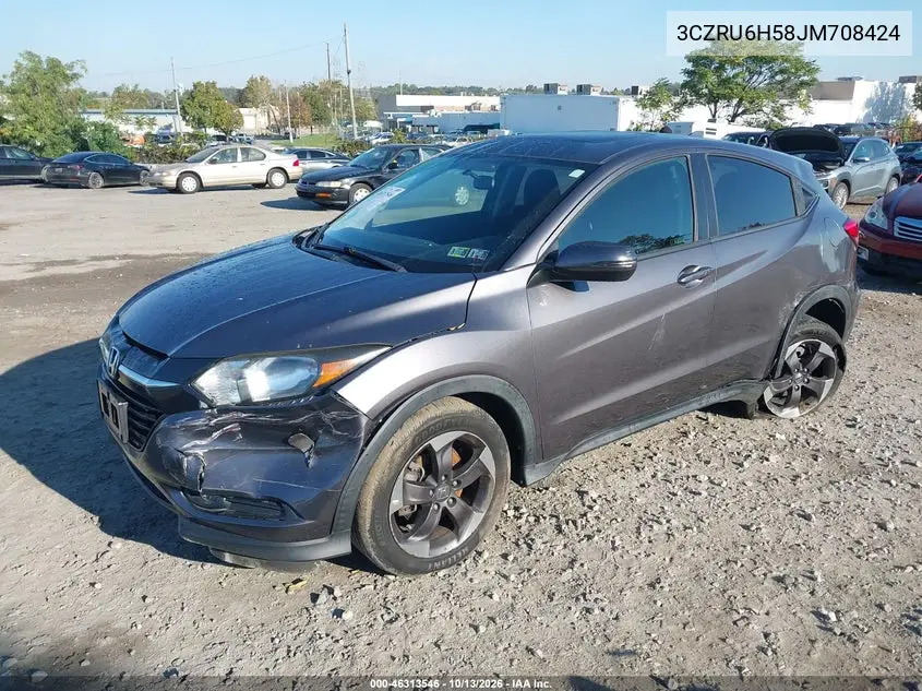 2018 HONDA HR-V VIN 3CZRU6H58JM708424 — фото 2