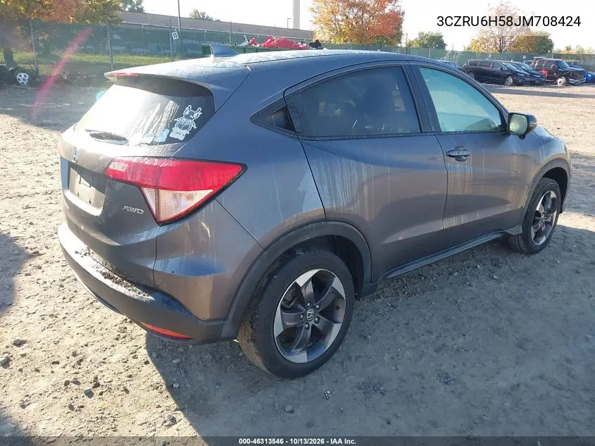 2018 HONDA HR-V VIN 3CZRU6H58JM708424 — фото 4