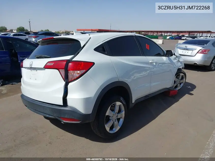 2018 HONDA HR-V VIN 3CZRU5H31JM722268 — фото 4