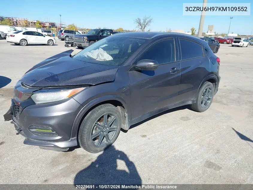 2019 HONDA HR-V VIN 3CZRU6H97KM109552 — фото 2