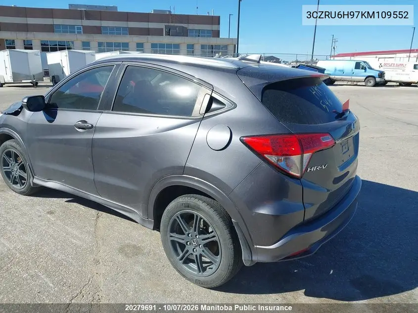 2019 HONDA HR-V VIN 3CZRU6H97KM109552 — фото 3