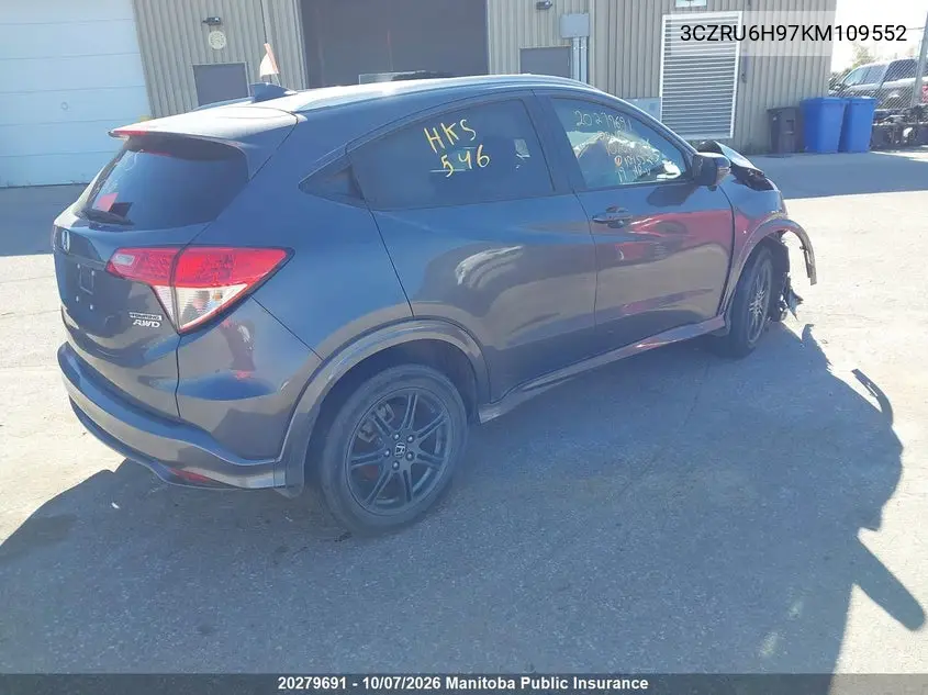 2019 HONDA HR-V VIN 3CZRU6H97KM109552 — фото 4