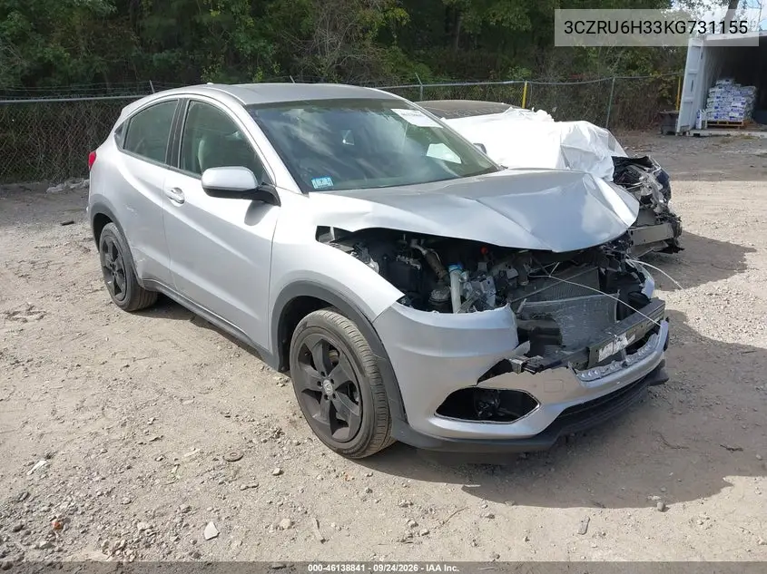 HONDA HR-V 2019, VIN 3CZRU6H33KG731155