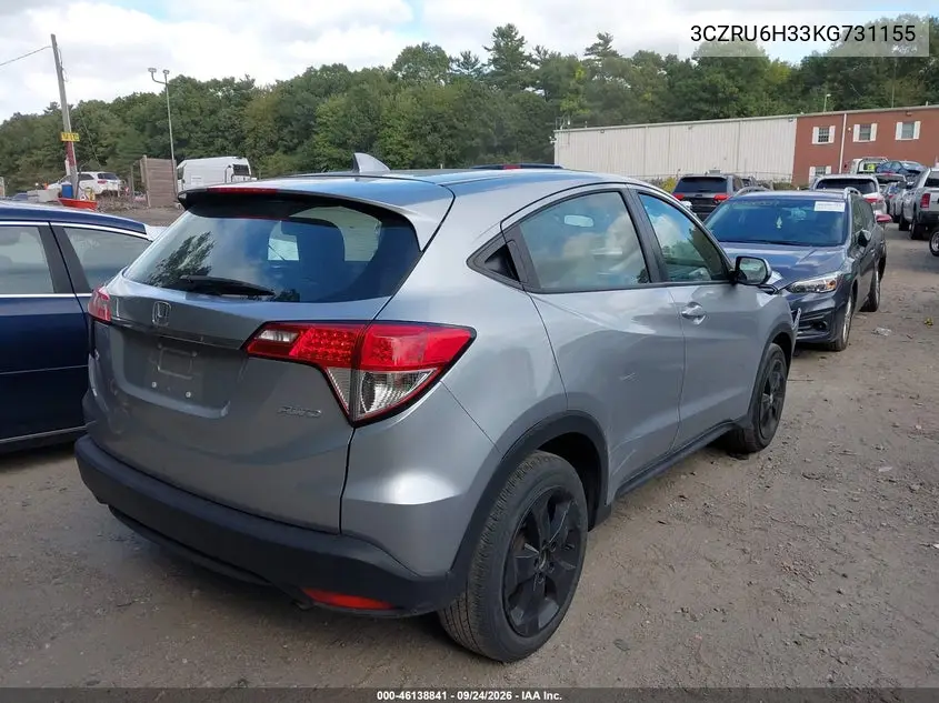 2019 HONDA HR-V VIN 3CZRU6H33KG731155 — фото 4