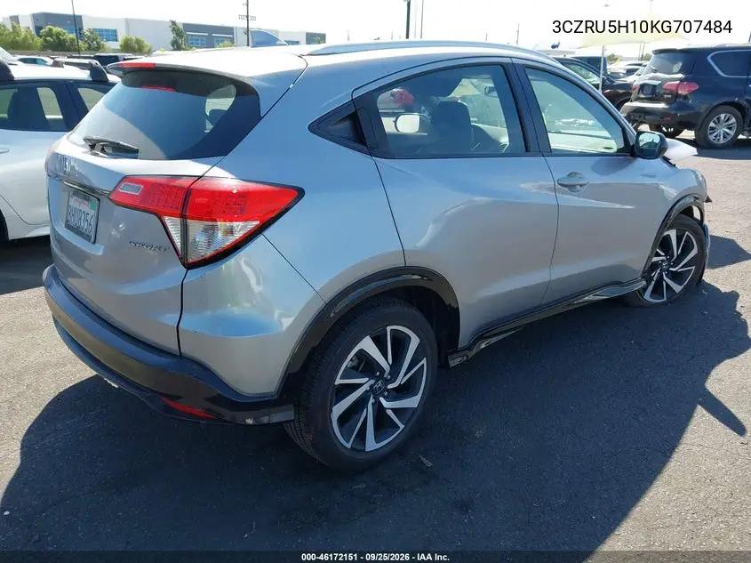 2019 HONDA HR-V VIN 3CZRU5H10KG707484 — фото 4