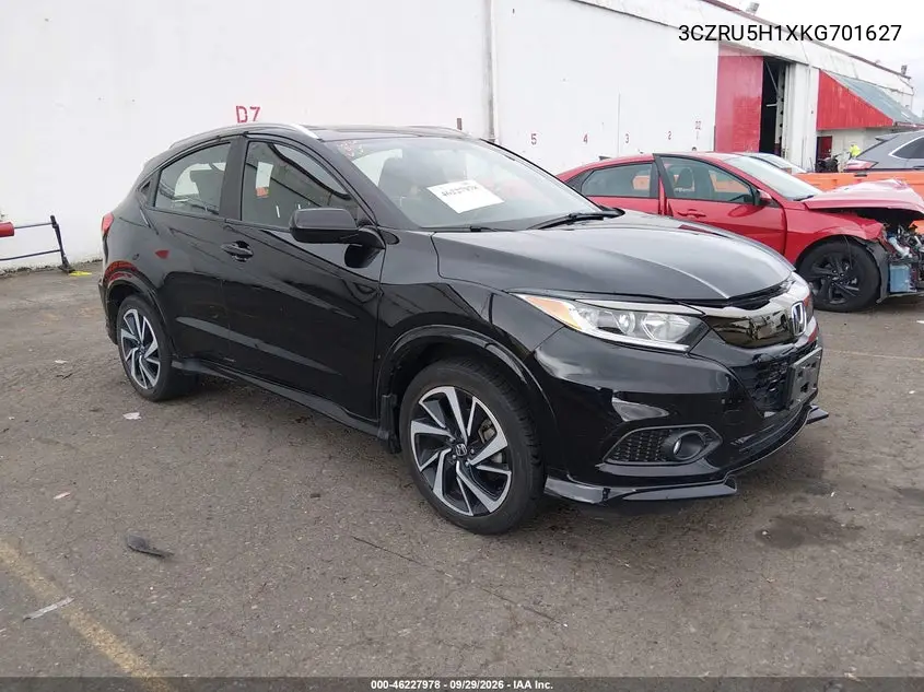HONDA HR-V 2019, VIN 3CZRU5H1XKG701627