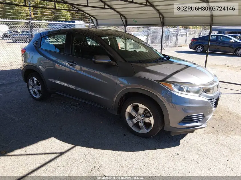 HONDA HR-V 2019, VIN 3CZRU6H30KG724146
