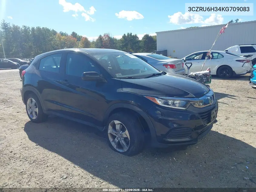 HONDA HR-V 2019, VIN 3CZRU6H34KG709083