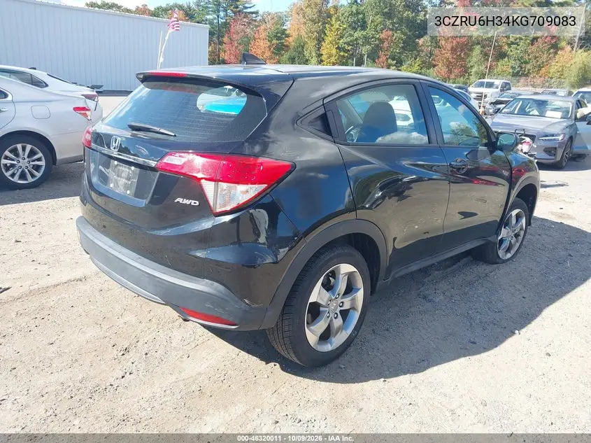 2019 HONDA HR-V VIN 3CZRU6H34KG709083 — фото 4