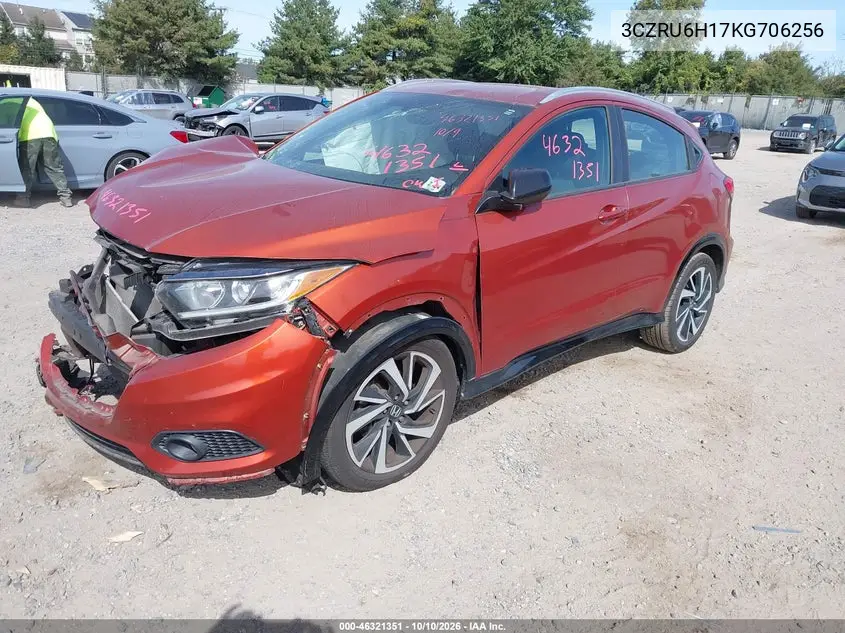 2019 HONDA HR-V VIN 3CZRU6H17KG706256 — фото 2