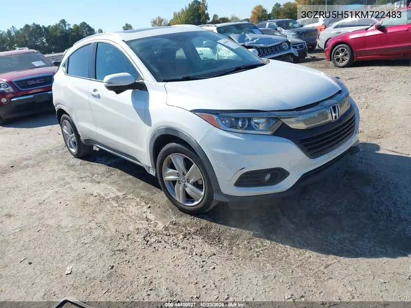 HONDA HR-V 2019, VIN 3CZRU5H51KM722483