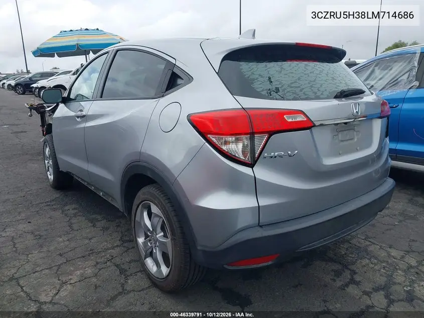 2020 HONDA HR-V VIN 3CZRU5H38LM714686 — фото 3