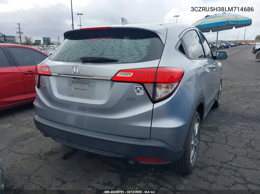2020 HONDA HR-V VIN 3CZRU5H38LM714686 — фото 4