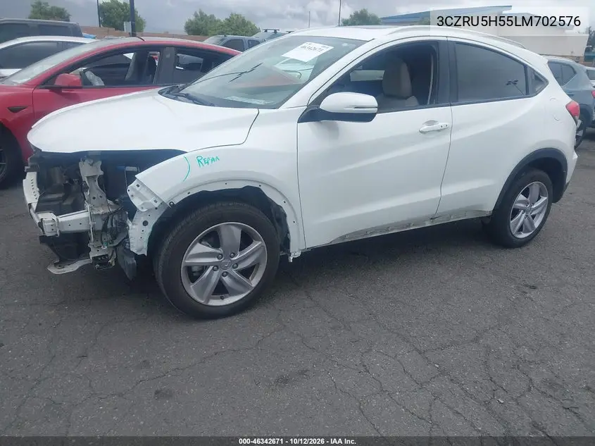 2020 HONDA HR-V VIN 3CZRU5H55LM702576 — фото 2
